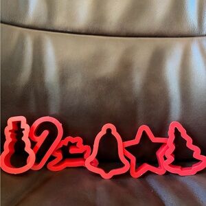 Jell-O Red Holiday Jigglers Cutters Set of 6 - Vintage